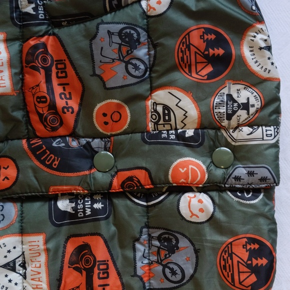 joe fresh green snap close puffer vest 2T toddler boys - Picture 3 of 8